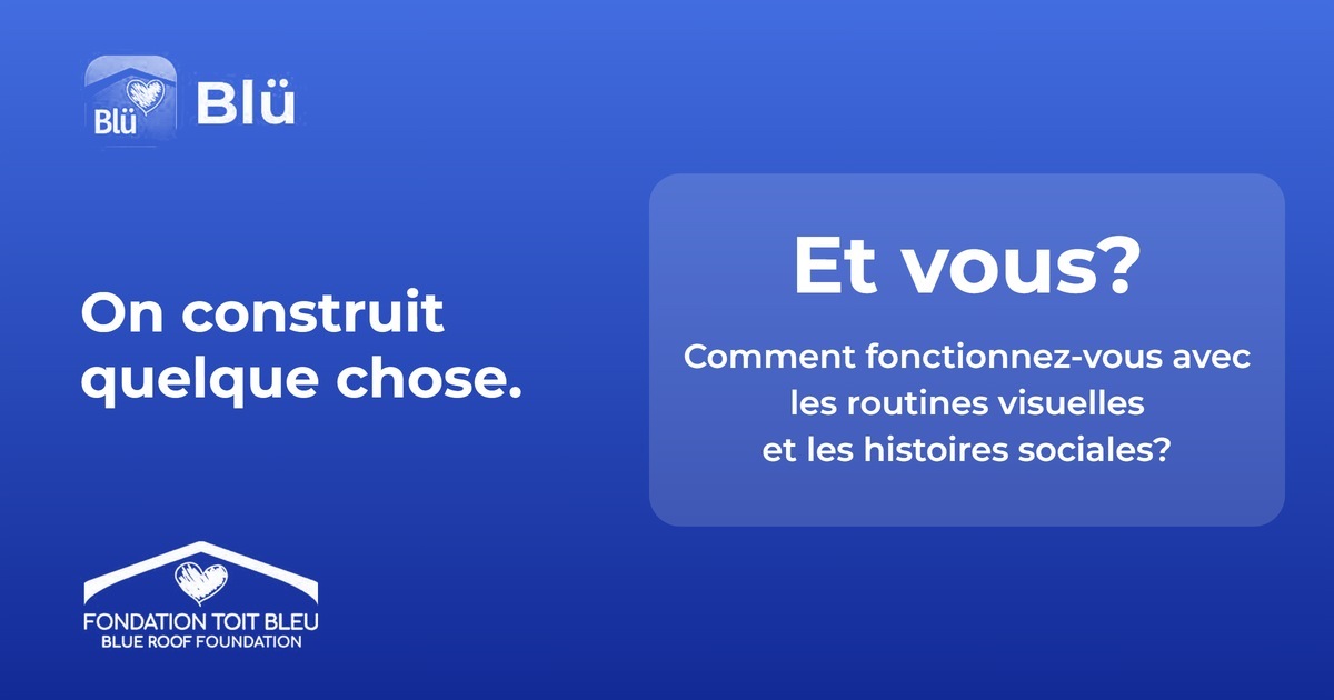 Blü — On construit quelque chose. Et vous, comment fonctionnez-vous avec les routines visuelles et les histoires sociales ?
